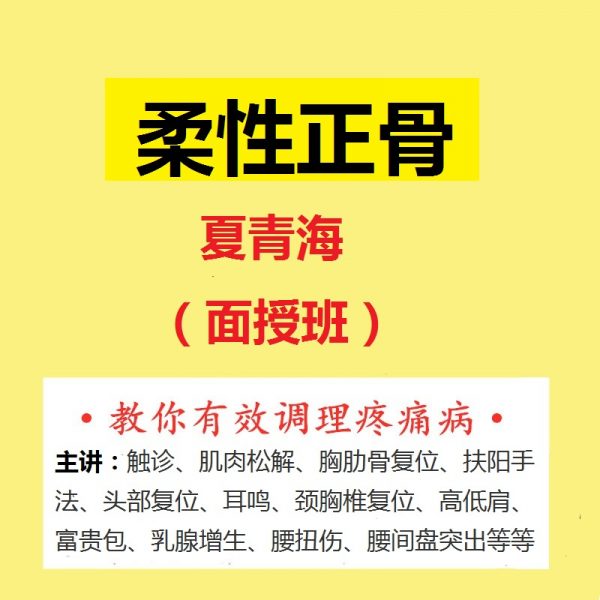 夏青海柔性正骨第三期面授班培训视频教程全集插图1