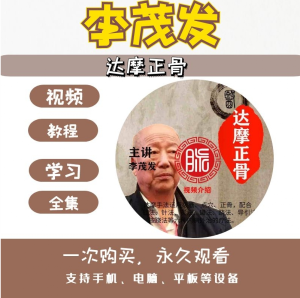 李茂发达摩正骨108手正骨整脊达摩针法视频教程插图1