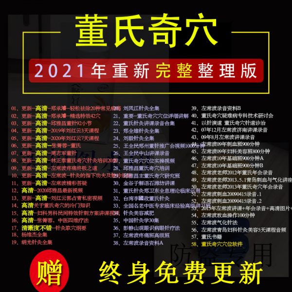 董氏奇穴针灸内部资料最全高清视频教程插图1